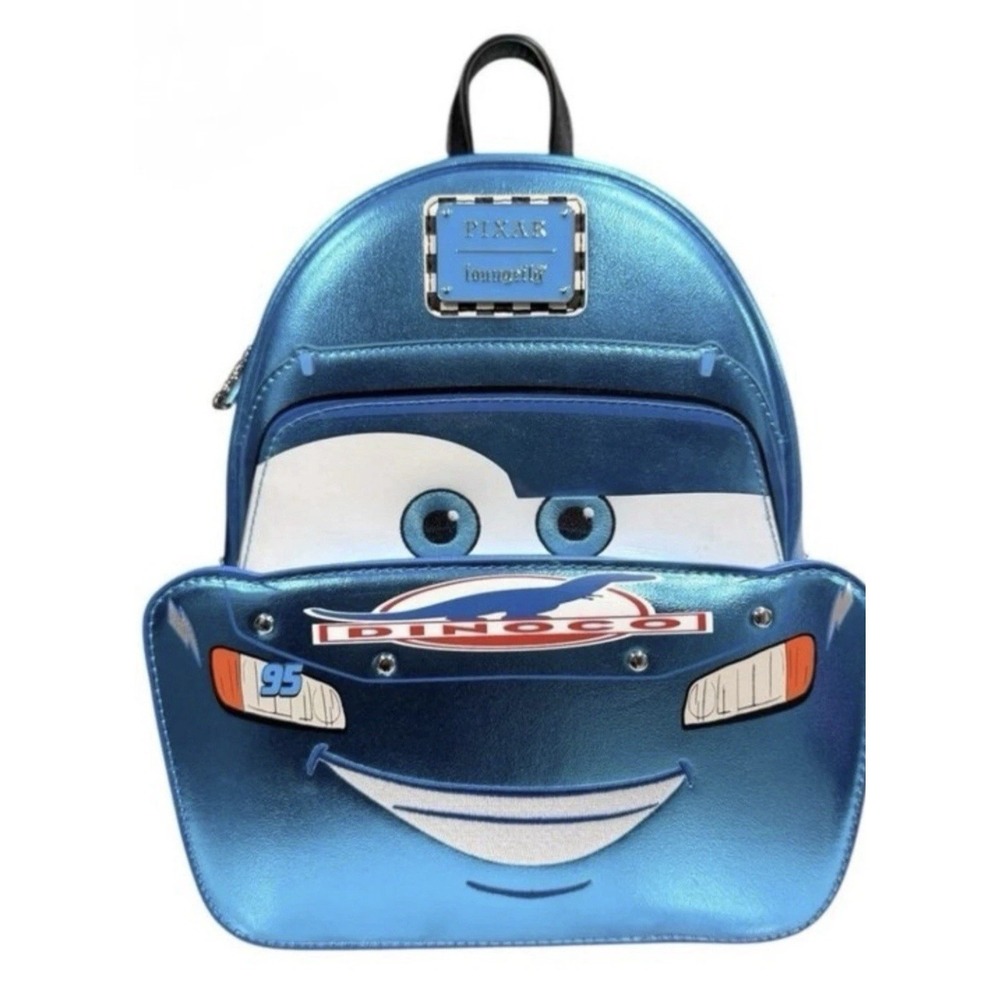 Loungefly Pixar Cars Dinoco Lightning McQueen Mini Backpack Disney NWT
